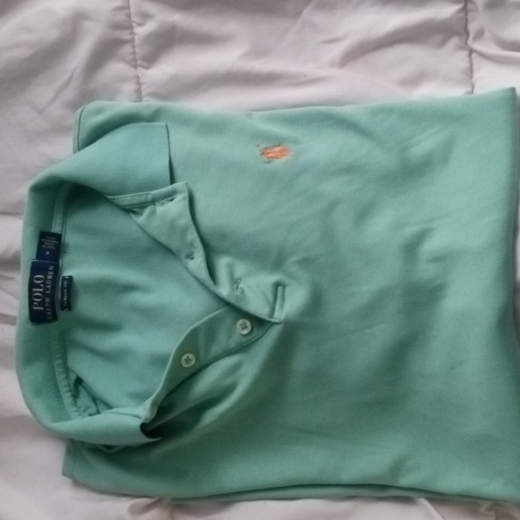 Polo by Ralph Lauren Men,S /Unisex Pink and Green Polo Shirts sz.medium - Picture 3 of 8